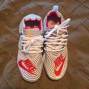 Nike Mens Sneakers - White with Red Accents